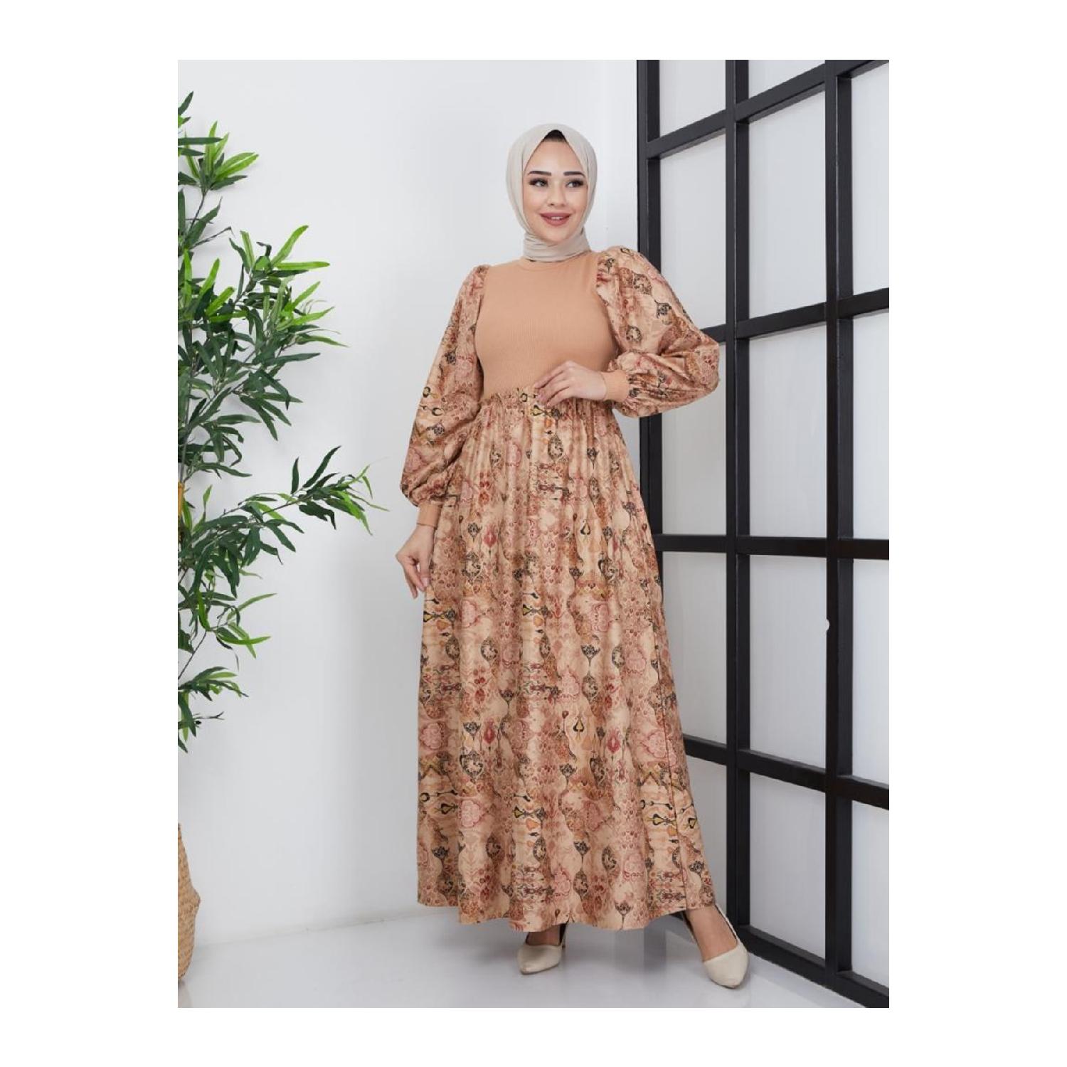 

Suede Combination Mink Dress