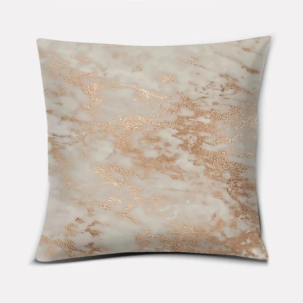 Home Decor Rose Gold Patterned Digital Print Pillow Covers Pattern Cushion Cover Suitable For Sofa Bedroom Car Pillow Cover