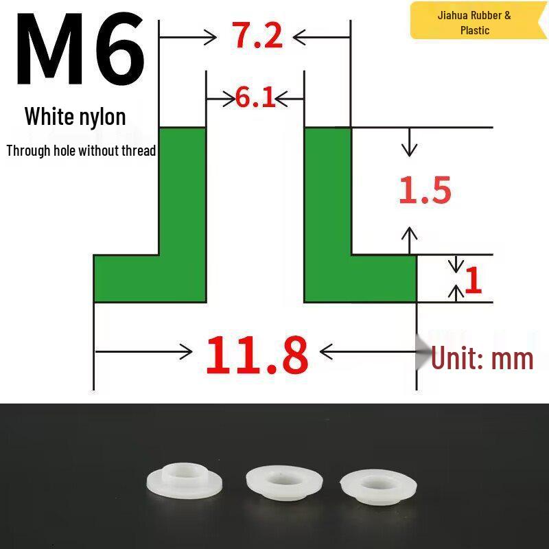 T-förmige Nylon-Dichtungsscheibe M3-M35 Gewinde Isolierabstandshalter