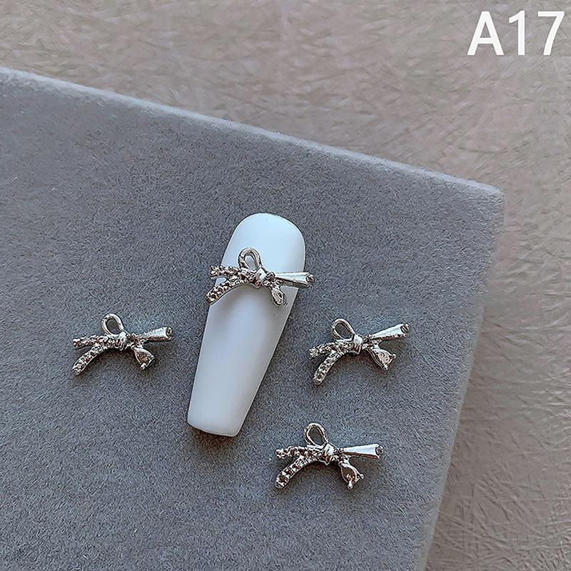 10 Stück Nail Art Charm Glänzende Nageldekoration Glitzer Nagel Maniküre Zubehör Bowknot Schmetterling Nail Art Dekorationen Teile