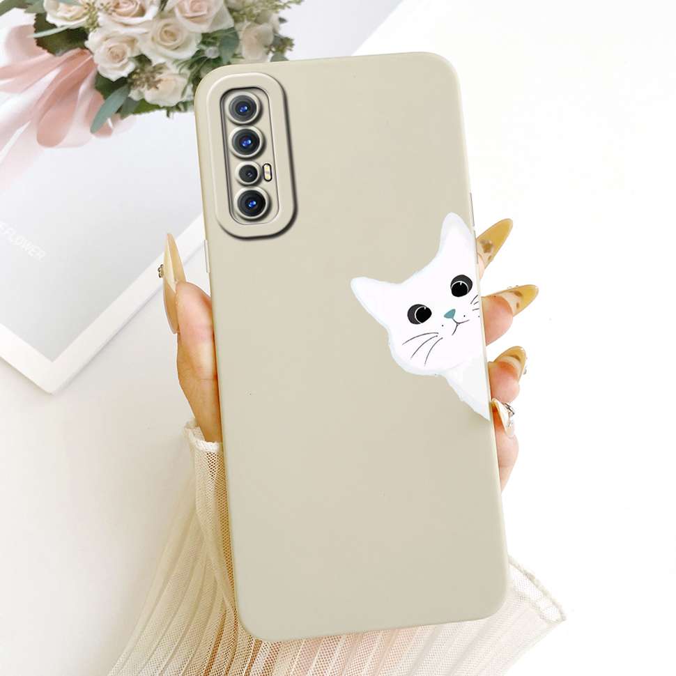 Für OPPO Reno3 Pro 4G CPH2035 CPH2037 Handyhülle Mode Sonnenblume Silikon Weiche Hülle Für Reno 3 Pro 4G Stoßfeste Rückseite