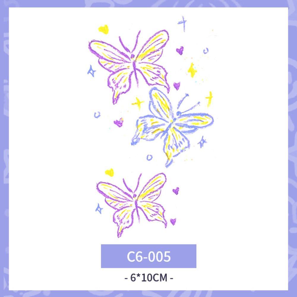 Butterfly Body Art Sticker Cloud Makeup Tattoo Decals Kawaii Temporary Tattoo Stickers  Women