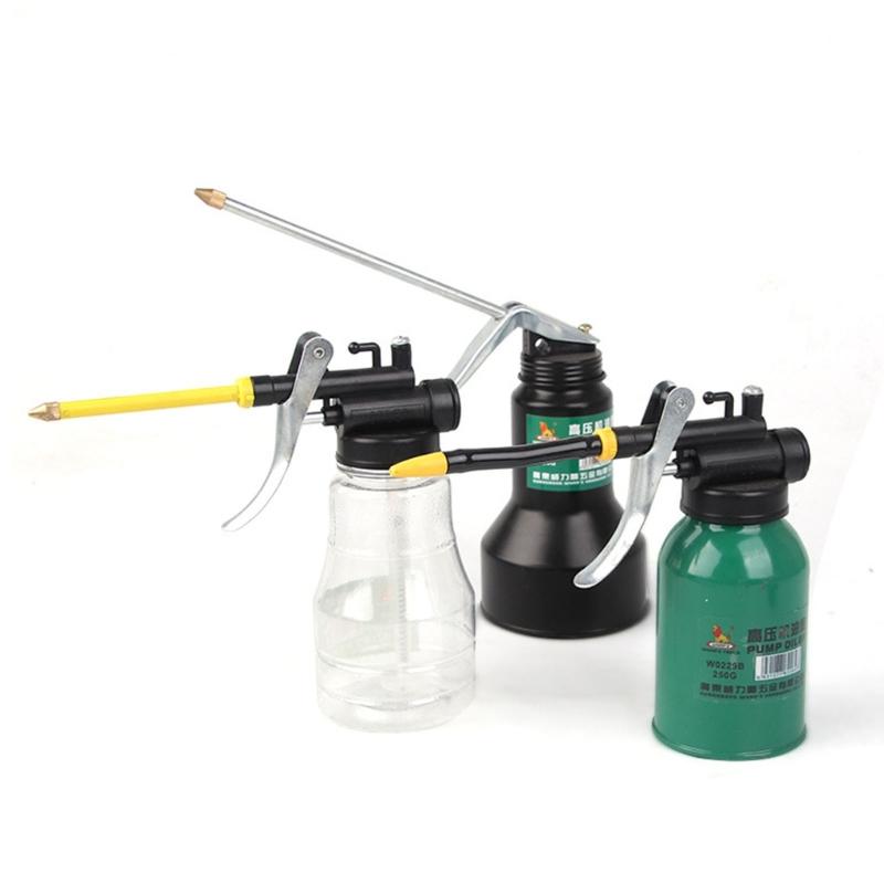 High Pressure Thumb Pump Oiler with Long Nozzle Oil Pot Spray Can Lubrication Oil Can Bottle for Lubricating Airbrush