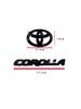 Pour Toyota COROLLA 2019-2025 SEDAN XSE SE LE ABS Emblème de voiture noir brillant avec logo superposé Accessoire automobile PT9