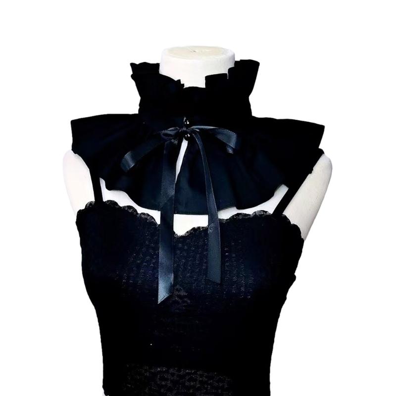 Detachable False Collar Girls Clothes Shawl for Shirt or Dress Ruffled Laple Shawl for Lady Girl Shawl