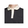 Adidas Solid Color Long Sleeve Polo Shirt Unisex Tops Black IC8396