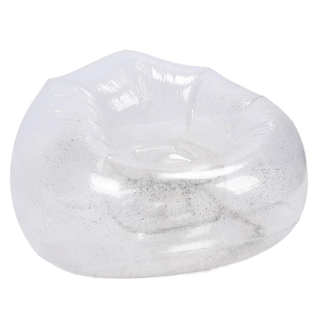 Inflatable Chair Comfortable Relaxing Transparent Ergonomic Space Saving PVC Blow Up Couch Chair