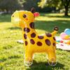 1Pcs Baby Shower Accessories Cartoon Foil Balloon Animal Stand Walking Balloon With Wheel For Kid Birthday Party Decor Ballons