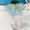 10Pcs Wooden Cake Decorations Colorful Tinsel Cake Insert Sticks Embellishments For Birthday Wedding Anniversary Party