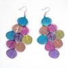 New Fresh Fashion Stackable Leaf Earrings For Women Hollow Geometric Drop Dangle Long Earings Gold Silver Black Green Blue Color