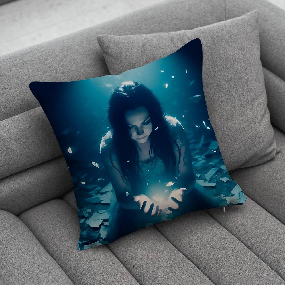 EEvanescence Fallen AAmy Lee Pillow Case Sofa Living Room Bedroom Headboard Backrest Cushion Square Cushion Nap Time