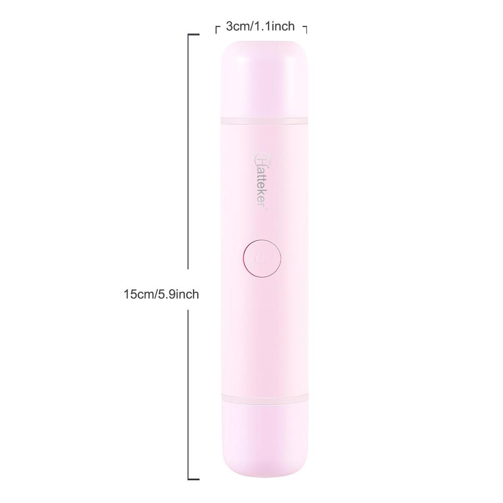 Hatteker Dual Head Epilator for Women Waterproof USB Rechargeable Portable Hair Removal Device for Legs Underarms And Bikini Line