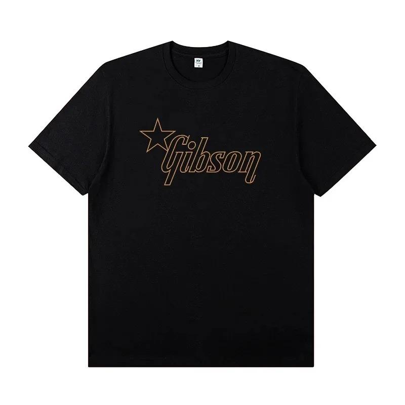 Neue Slash Collection Gibson Les Paul Stilvoll und Lässig Hochwertig Grafikbedruckt Rund Baumwolle Bestseller Rundhals weich