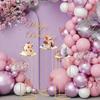 Gold & Iron Electroplated Round Flower Stand for Weddings & Home Decorations