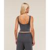 Gymshark Waffle Cropped Tank Onyx Grey B3b2g Gb7n
