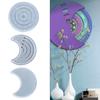 3x Silicone Calendar Disc Mold Moon Calendar Mold Perpetuals Calendar Disks Mold Rotatable Circular Wall Hanging Decor