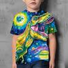 Kids Boys' T Shirt Short Sleeve Dinosaur Graphic Animal Black Children Tops Summer Active Cool Cute School Daily
