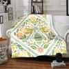 1pc Floral Bee Lightweight Flannel Blanket, Comfortable and Warm Blanket, for Office and Camping Sofa Bed139