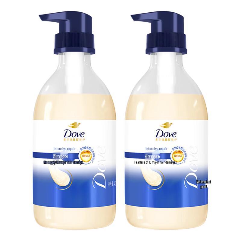 Dove Shampoo Twin Pack & Refined Soybean Oil Bundle