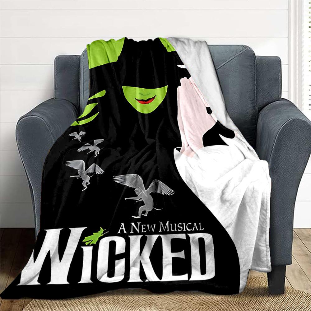 1pc Wicked Outdoor Blanket Lightweight Flannel, Soft & Warm, All-Season Use for Sofa, Outdoor, Camping, Living Room, Office114