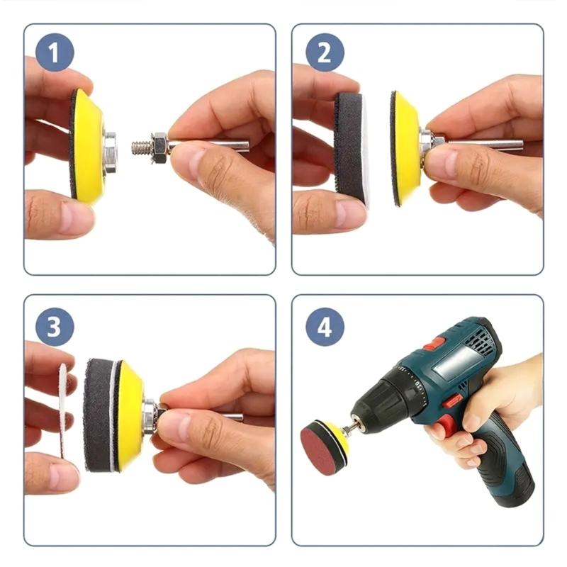 100Pcs 1inch/25mm Sanding Discs Pad Sander Disk Kits Abrasive Polish Pad Plate Sandpapers Assortments for Rotary Tool