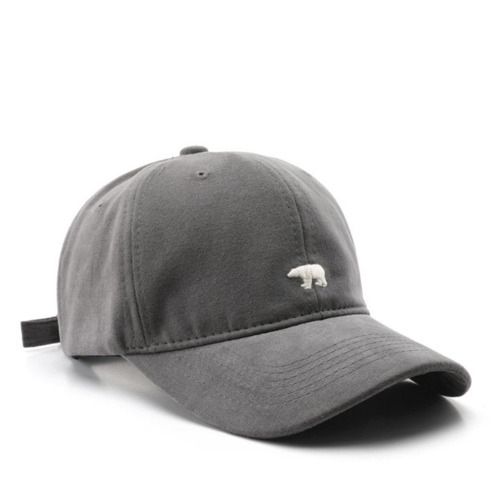 Fashion Bear Embroidery Cotton Baseball Cap Lightweight UV Protection for Spring Summer Outdoor Breathable Adjustable Sun Hats