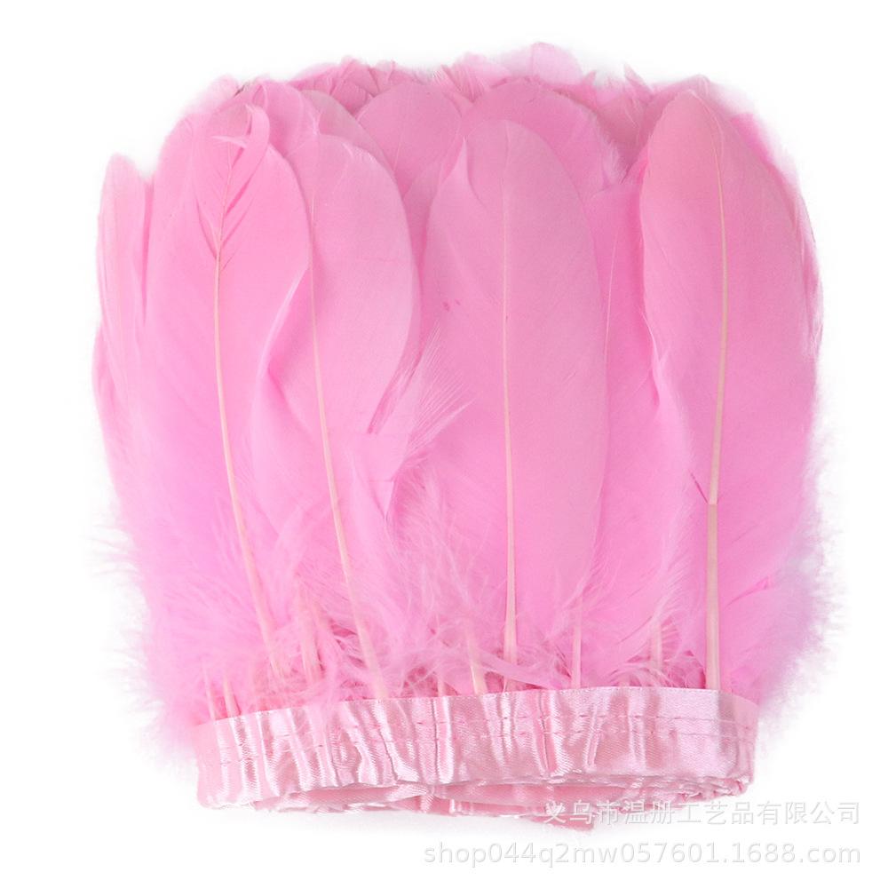 Natural Color Goose Feather Big Floating Cloth Edge Clothing Accessories 2 Meters A Pack Of Feather Cloth Belt Diy New