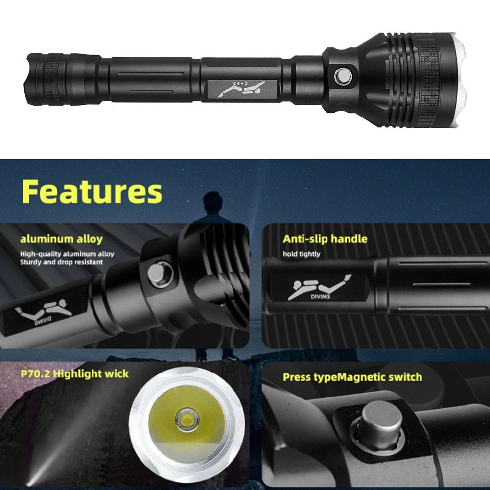 Diving Flashlight Flashlight Orange Peel Cup P70.2 Strong Light