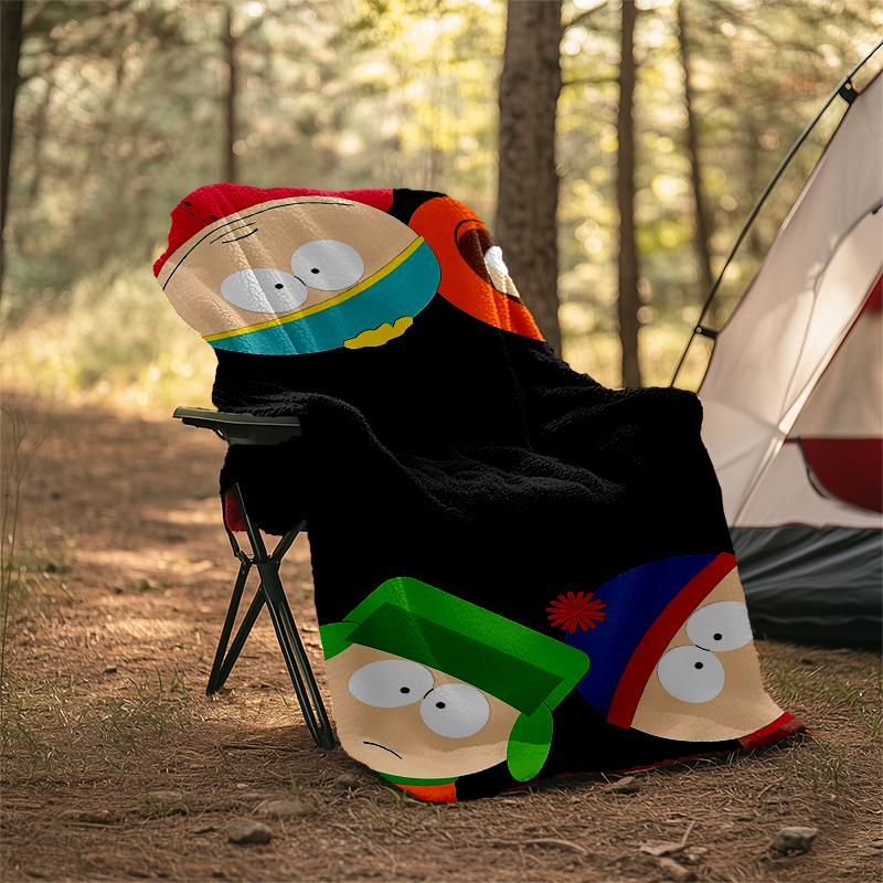 South Park Theme Printed Blanket - Perfect for Couch, Bed, Travel & Outdoor Use | Machine Washable, Cozy & Durable.