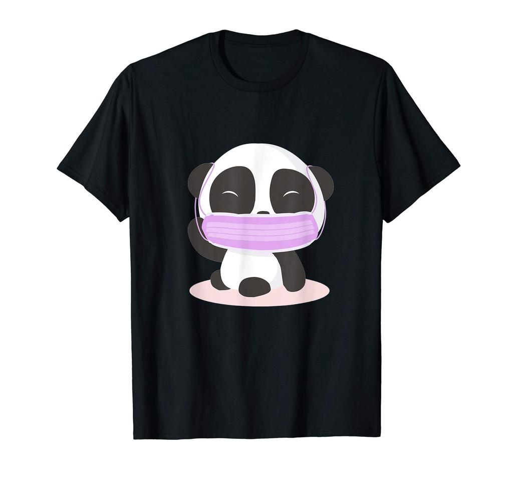 Cute Panda with Mouth Guard Gift for Animal Lovers T-shirt