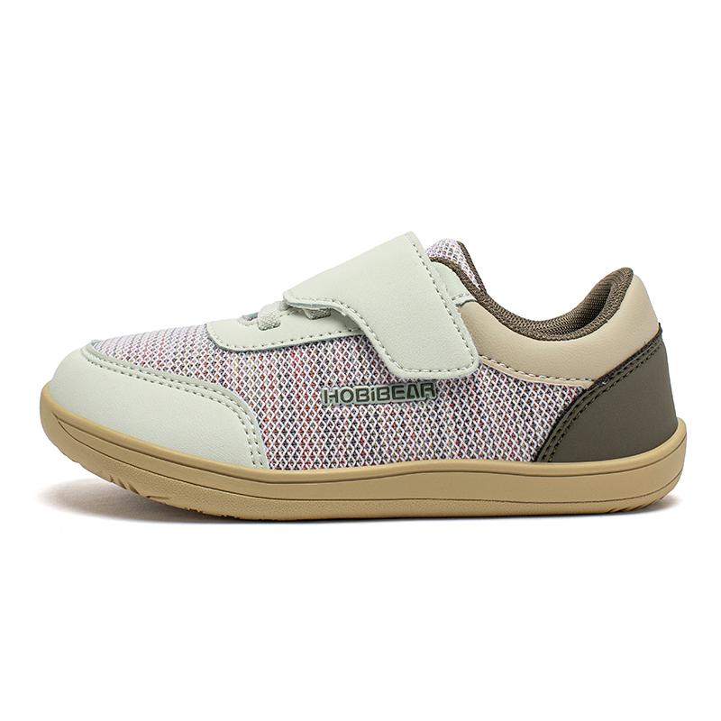 HOBIBEAR Scarpe Minimaliste a Punta Larga per Bambini, Scarpe da Ginnastica Casual con Velcro, Rete Traspirante, Scarpe a Drop Zero
