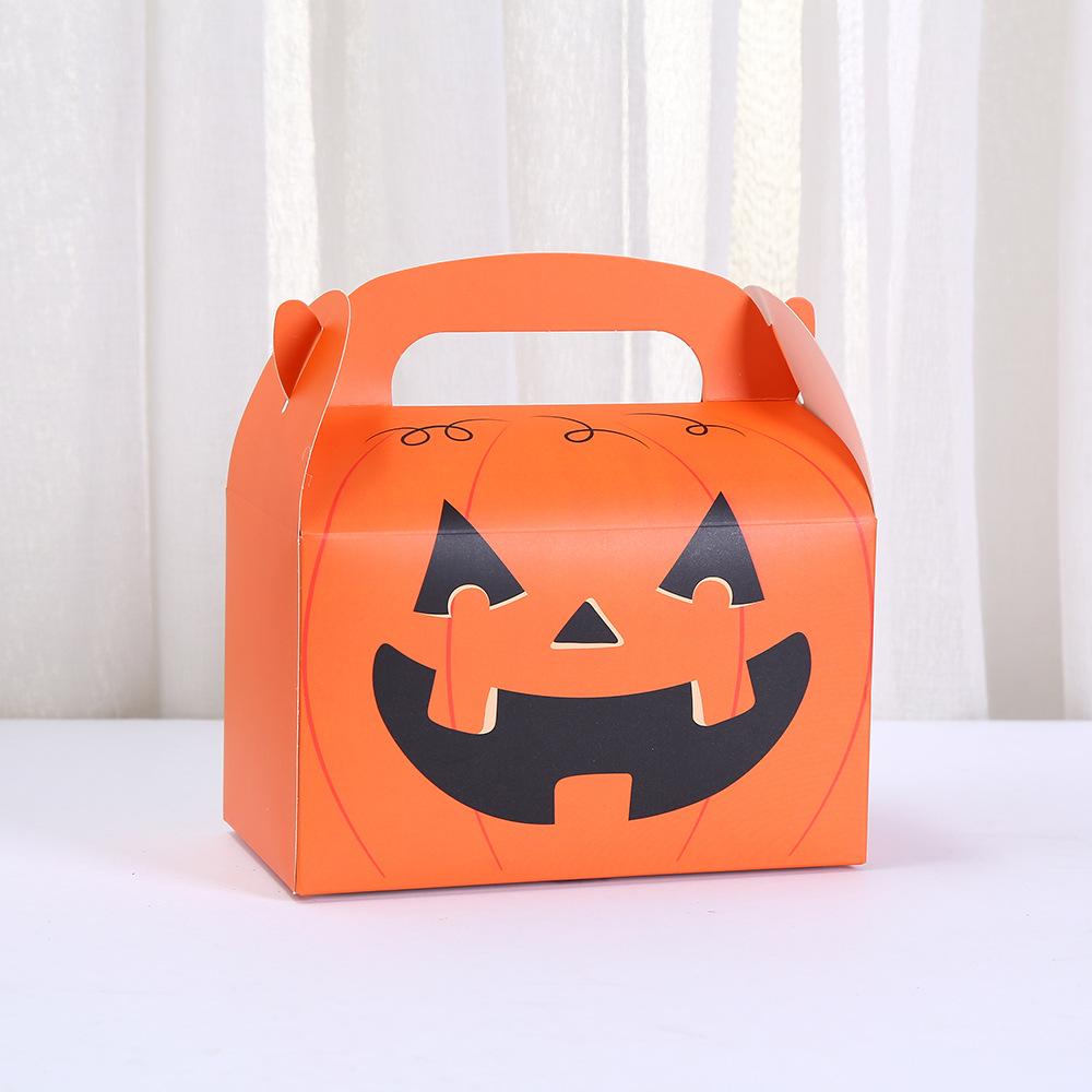 6/12 Halloween Candy Gift Box Monster Pumpkin Cat Mummy Vampire Skeleton Paper Gift Box Candy & Cookies Horror Theme