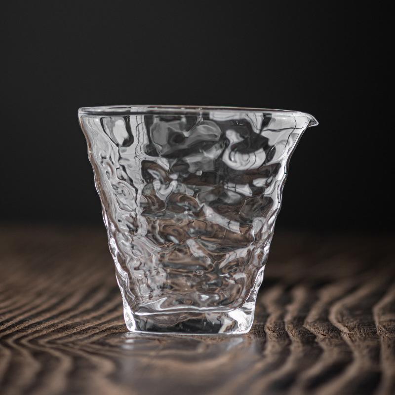 200ml Hammer Water Ripple Glass Tea Pitcher Fair Cup Heat Resistant Chahai Justice Cup Kung Fu Tea Set Accessories Teaware