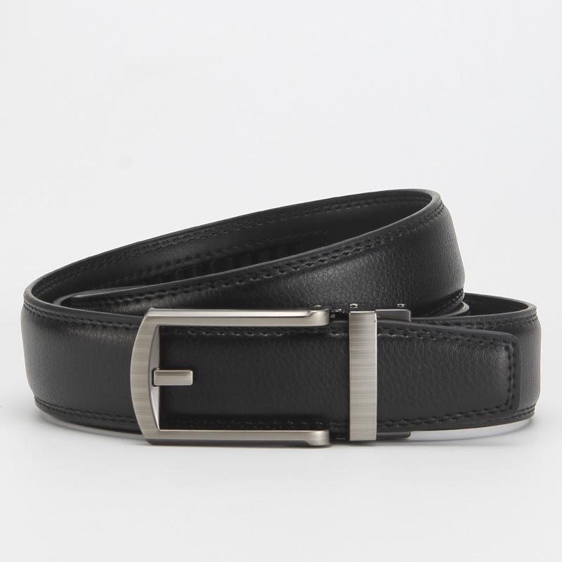 3.1 Automatic Buckle Men s Genuine Leather Belt – Two-Layer Cowhide with Reverse Pull Buckle for Casual Wear 110 cm