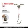 Stainless Steel Adjustable Wire Rope Hanging Hook for Art & Picture Displays