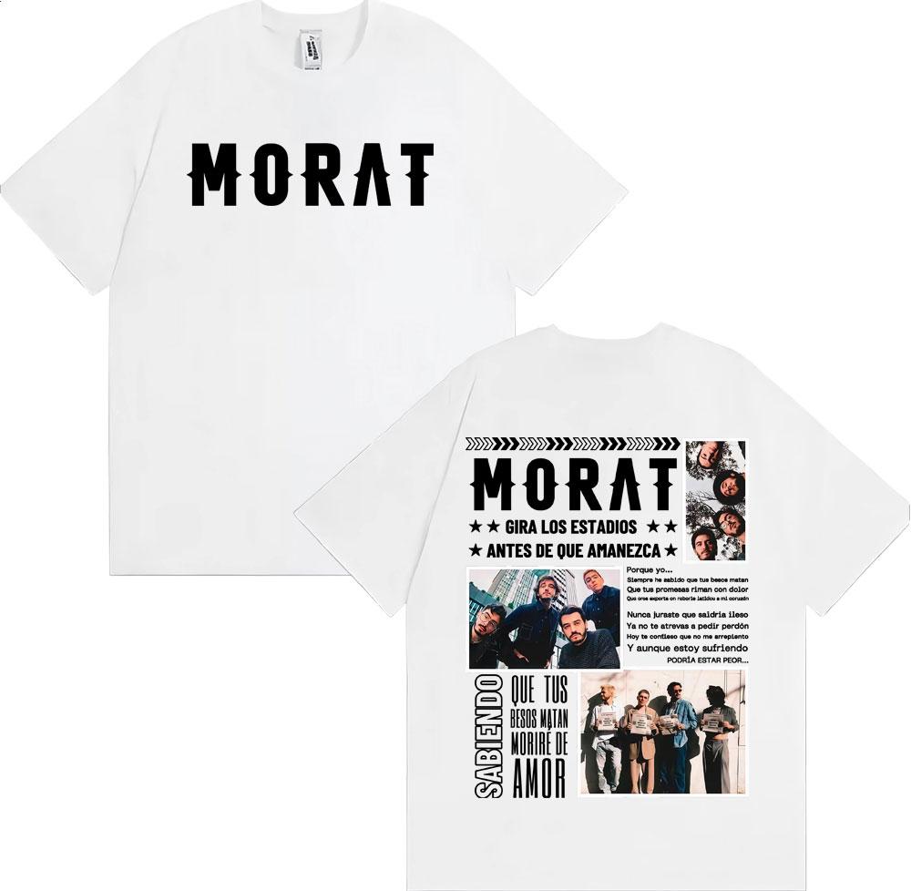 2025 Summer Band Morat Asuntos Pendientes Tour Tshirt Male Harajuku Hiphop Street Tshirt 100 Cotton Oversized Tshirt