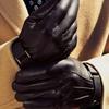 SARTOR Thinsulate Full-Touch Three-Stripe Leather Gloves Brown