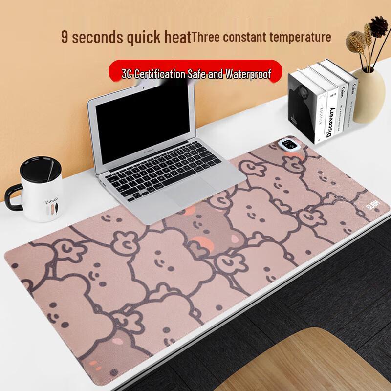 BUBM 3-Level Heated Desk Mat & Mouse Pad 60x36cm