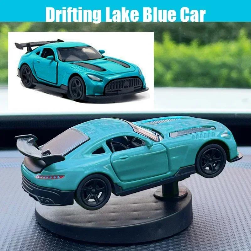 Mini Alloy Drift Car Model Simulation Sports Vehicle Decor for Car Interior 1:64 Scale Car Toy Ornament Collectible Gift