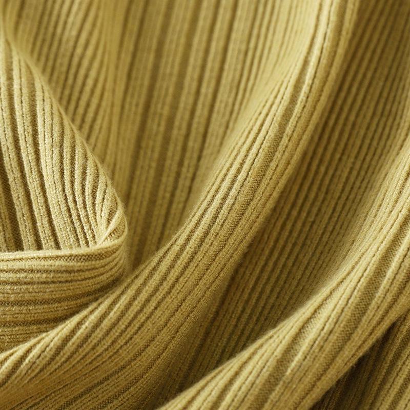 Podzim Zima Jednobarevné All Match Pletená svetrová sukně s vysokým pasem pro ženy Elegantní sukně s dělenými boky