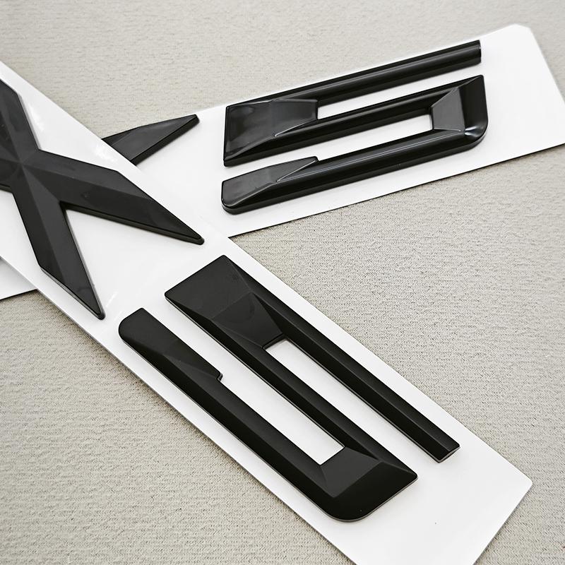 3D ABS Chrome Black Car Letter Rear Trunk Logo X3 X5 Stickr Badge Decal For BMW X3 X5 F25 E83 XDRIVE 20d 20i 30d 30i Accessories