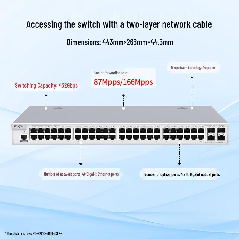 Ruijie RG-S2910-48GT4SFP-L 48-Port Gigabit Managed Switch (CN version)