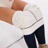 Women Leggings Solid Color High Waist Plush Lining Thickened Warm Pants Tight Fit Cold Weather Leggings