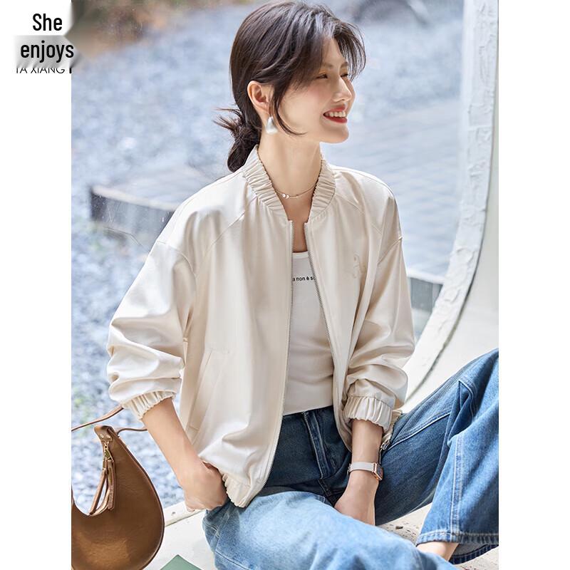 

Women s Thin Stand-Collar Baseball Jacket T53D013 XL