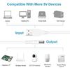 USB5V To DC9V 12V Converter Cable USB to DC9V 12V Charging Cable with 8Adapters