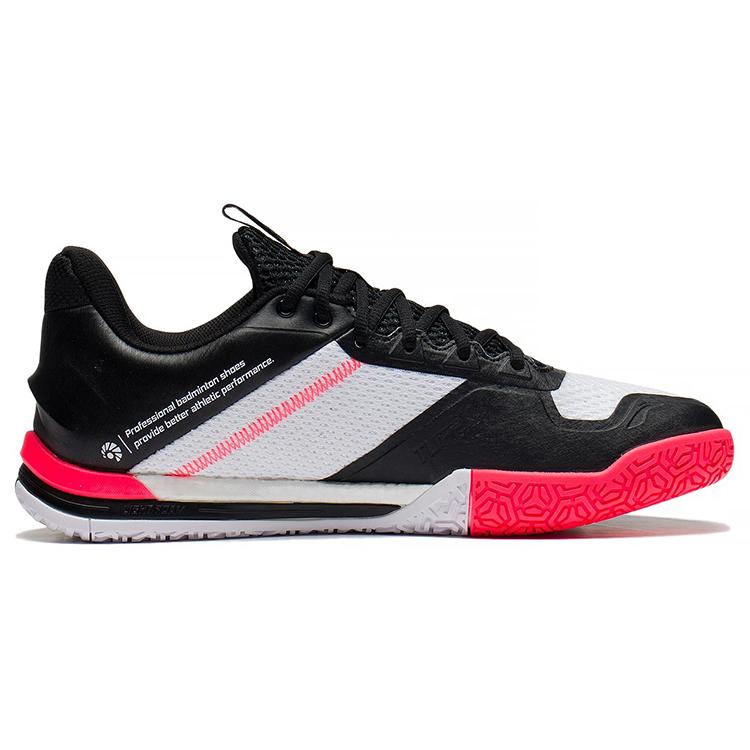 New LiNing Flying Close To The Ground SE Cushioning Breathable Low Top Badminton Shoes Unisex Black White AYZS014-1