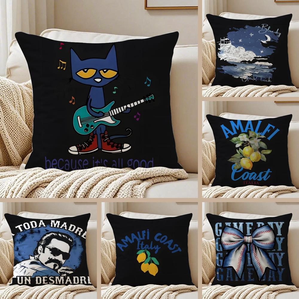 American Fashion Brand Retro Pattern Cushion Cover Pillowcase Antidustmite Living Room Sofa Decor Cushion Room