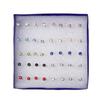 20 Pairs Multicolored Rhinestone Stud Earrings Set For Women Men Minimalist Crystal Round Piercing Earrings Party Daily Jewelry