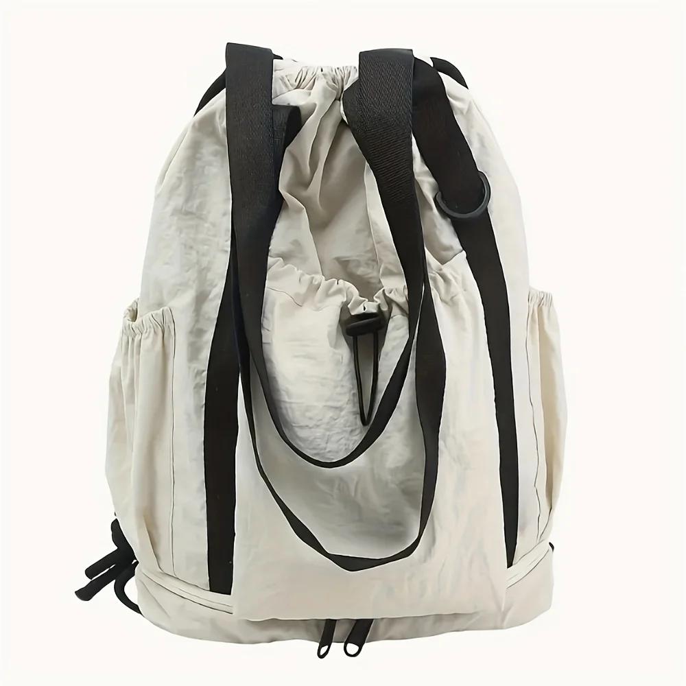 Mochila Unisex con Cierre de Cordón Ajustable, Bolsas Ligeras Deportivas para Viaje, Lavar a Mano Limpieza en Seco, Mochila para Viaje