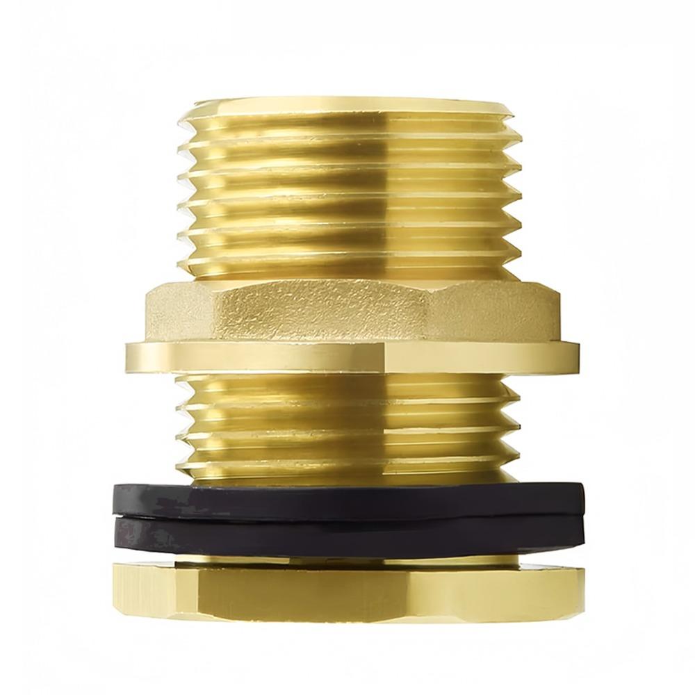 1/2" 1/4" Brass Water Tank Connector Silicone Gasket Copper Pipe Fish Tank Coupling Joint Garden Irrigation Pipe Hose Adapter